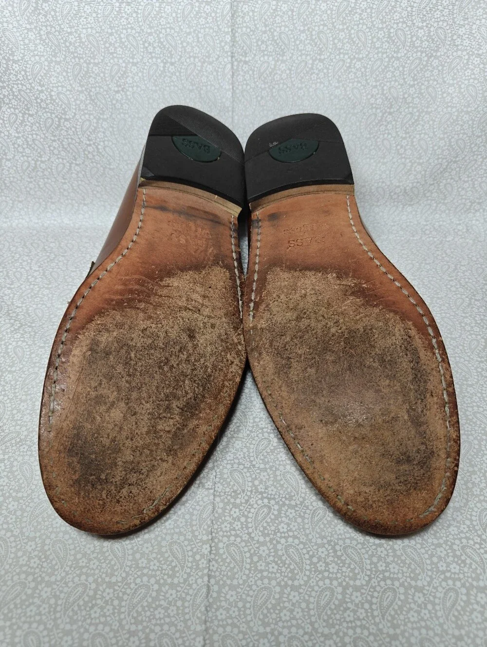G.H. Bass Weejuns Vintage Brown Loafer Slip Casual Brown Leather Men's 10.5M